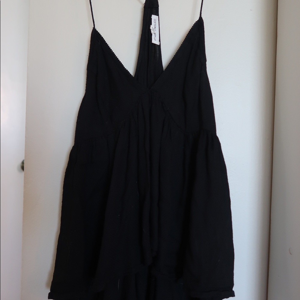 Black babydoll top
